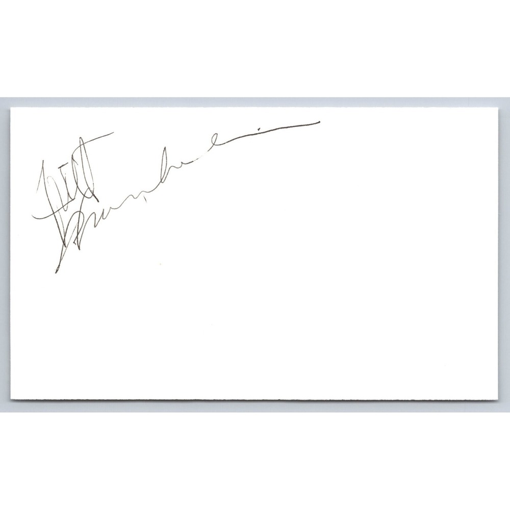 Wilt Chamberlain Hand Signed Index Card - Basketball HOF
